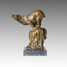 Sculpture en bronze pour animaux Bougie Sculpture sur ours Deco Statue en laiton Tpal-099